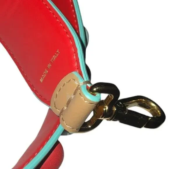 Fendi Multicolor leather bag strap with gold-tone hardware. - Picture 9 of 15